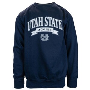 Utah State Aggies Banner Unisex Crew Sweatshirt navy